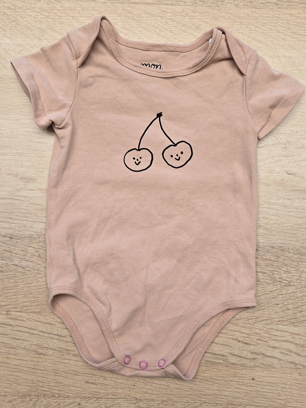 Mon Coeur Blush Cherry Graphic Baby One-Piece